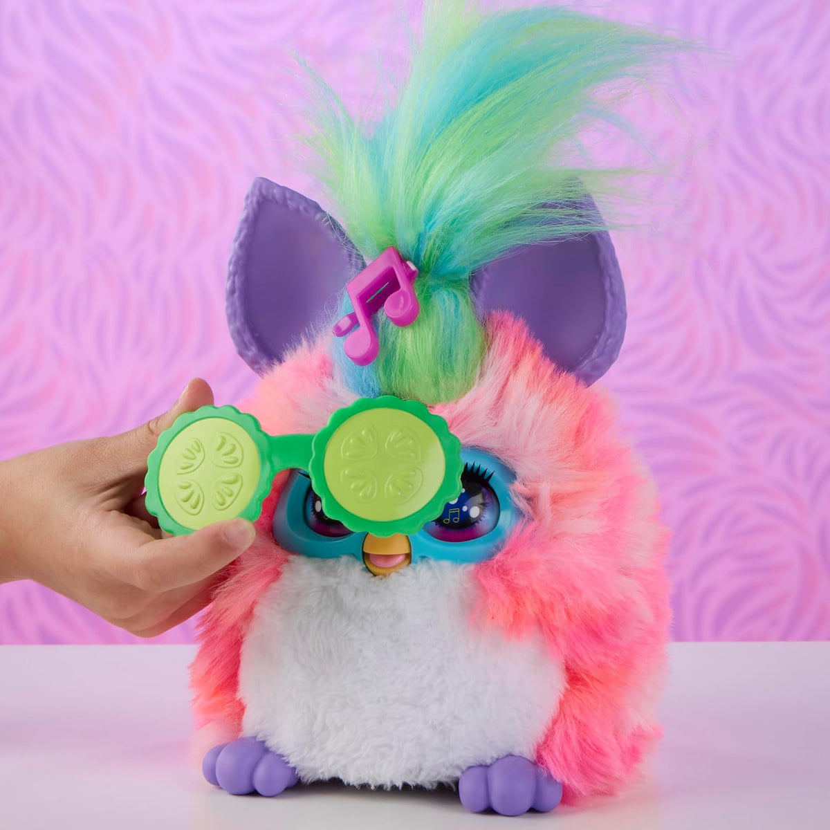 Furby Vibes Rose Berry - Juguete electrónico interactivo de peluche para niñas y niños de 6 años en adelante (exclusivo de Amazon)