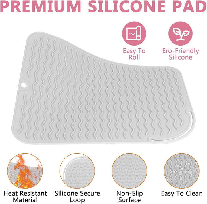 WRORUNER Alfombrilla de silicona resistente al calor de tamaño más...