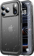 SPORTLINK - Funda impermeable para iPhone 18 Pro, 17 Pro, color negro