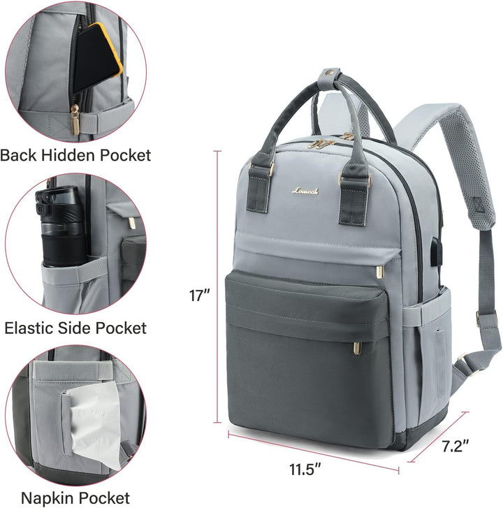 LOVEVOOK Mochila de viaje para laptop para mujer, bolsa antirrobo p...