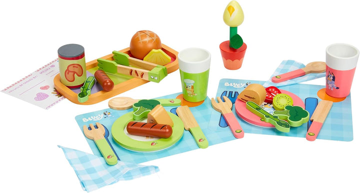 Bluey Frutas y verduras de juguete para niños pequeños, 32 piezas d...