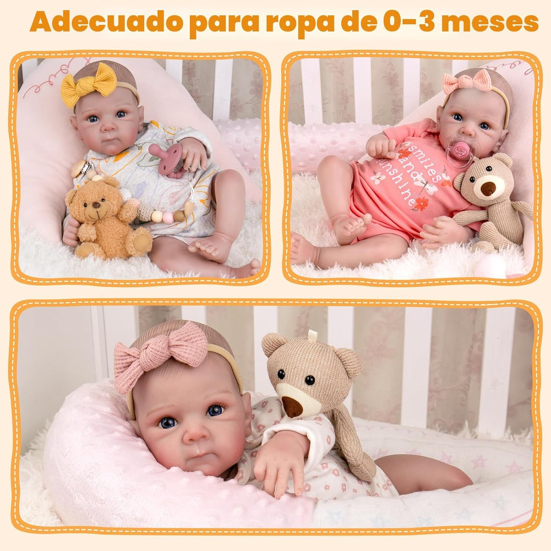 Aori Muñeca de bebé recién nacida realista para niña de 20 pulgadas...