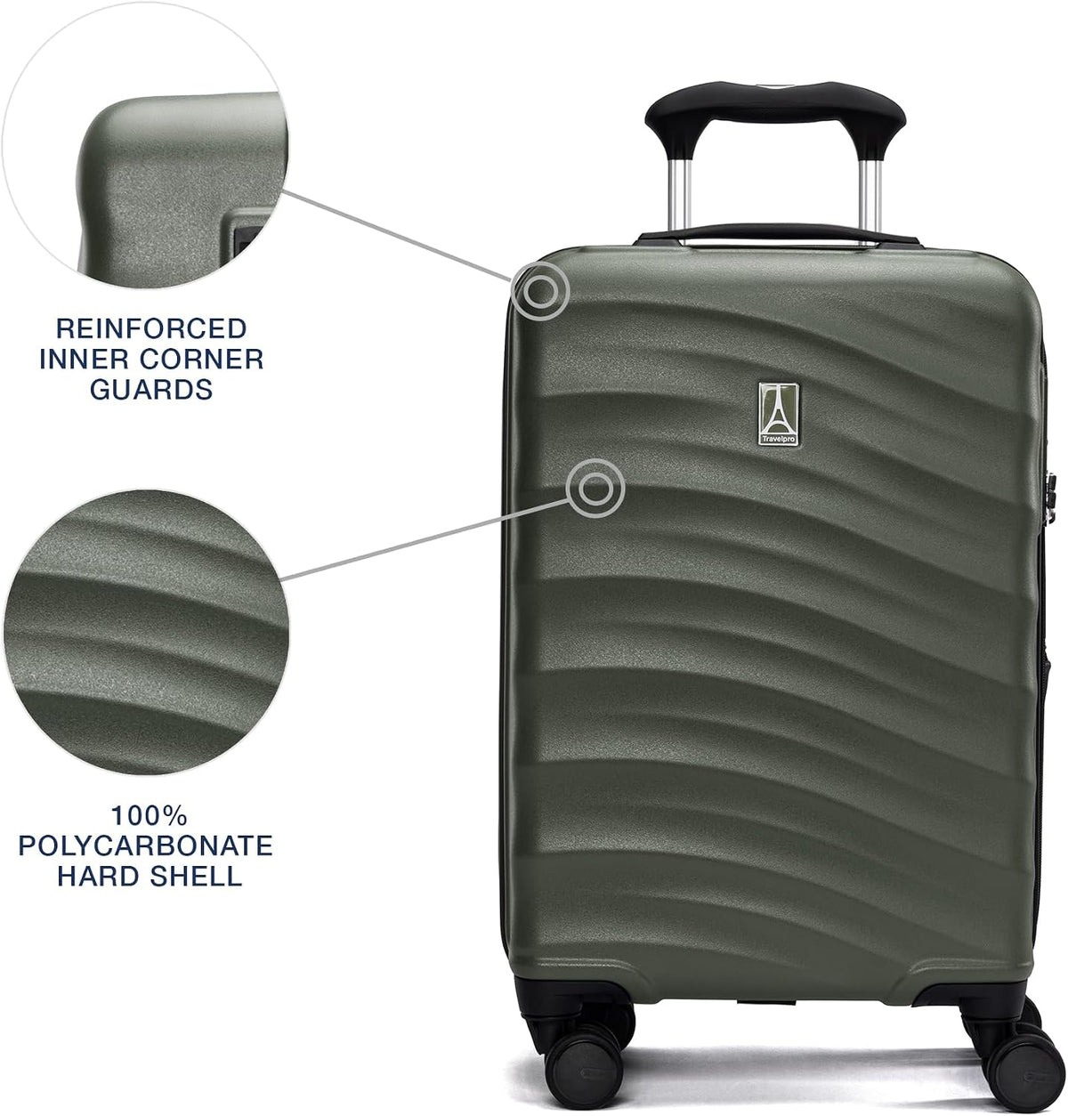 Travelpro Maxlite Air V2 maleta rígida expandible, Verde pizarra
