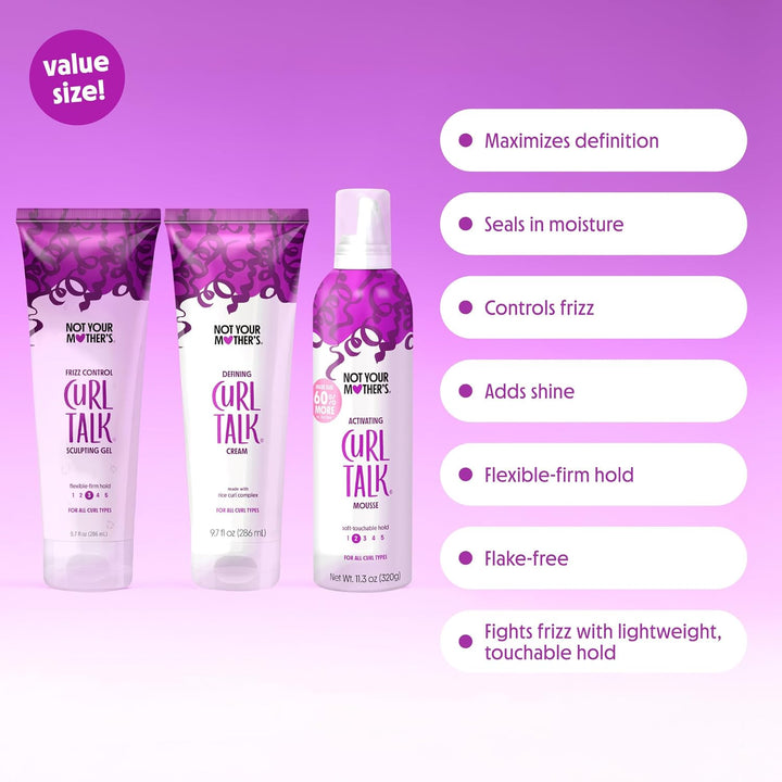 Not Your Mother's Curl Talk - Crema definora, gel de peinado pa...