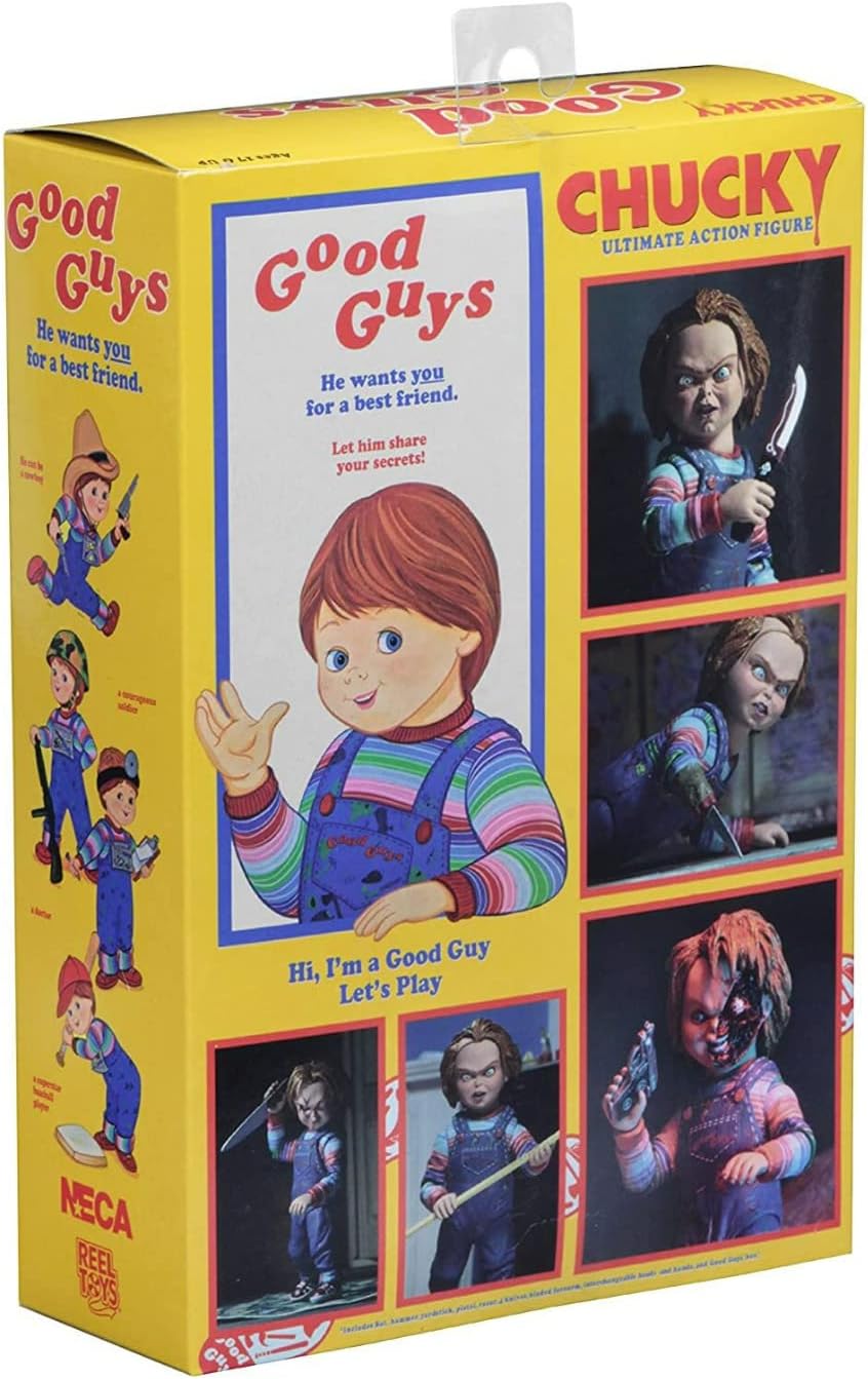 Figura de acción de Chucky en escala, 4 pulgadas, marca NECA