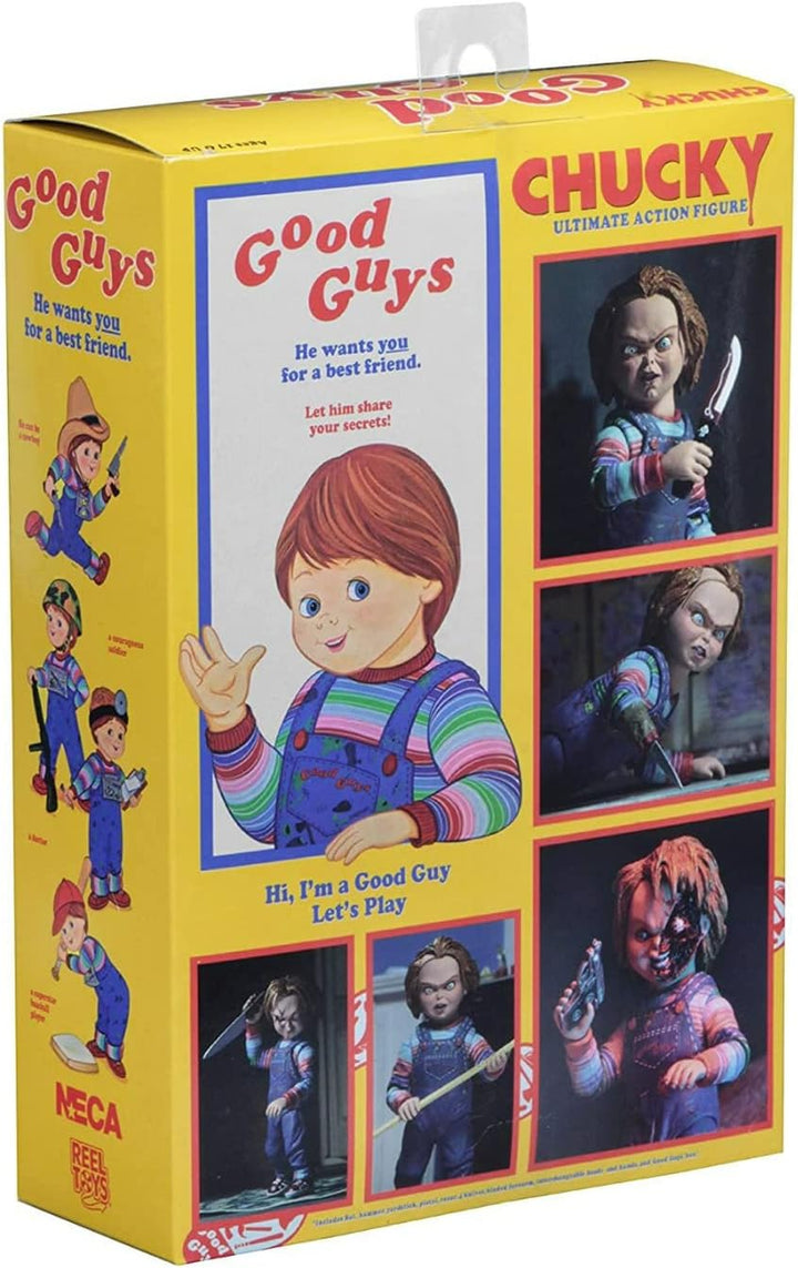 Figura de acción de Chucky en escala, 4 pulgadas, marca NECA