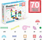 PicassoTiles 70 azulejos magnéticos Marble Run Race Track STEM a partir de