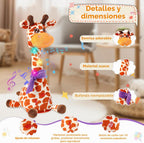 Juguete de jirafa bailarina, juguete de peluche para bebés, canción que canta, juguete que repite lo que dices, juguete musical brillante para regalo de cumpleaños de bebé, juguete de jirafa Groovy (juguete de jirafa)