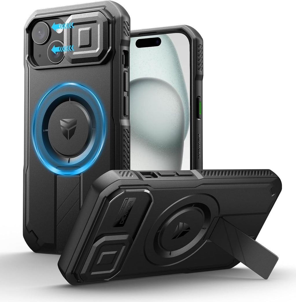 Dexnor Funda para iPhone 15 con cubierta deslizante para cámara, 6.1