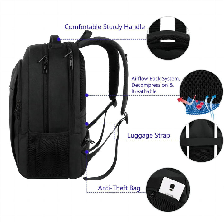MATEIN Mochila de viaje extra grande, compatible con TSA, de 18.4 p...