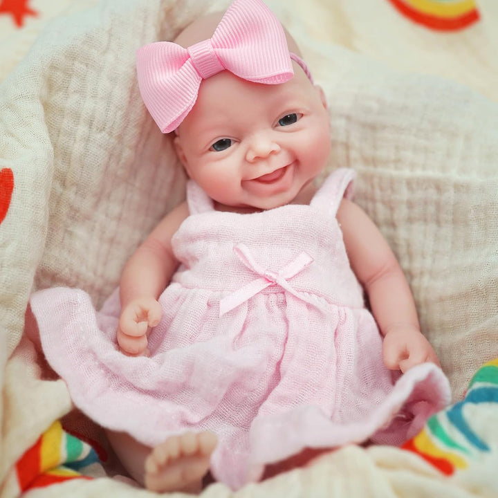 Bebés Reborn de Silicona de Cuerpo Completo de 7", Muñeca Recié...