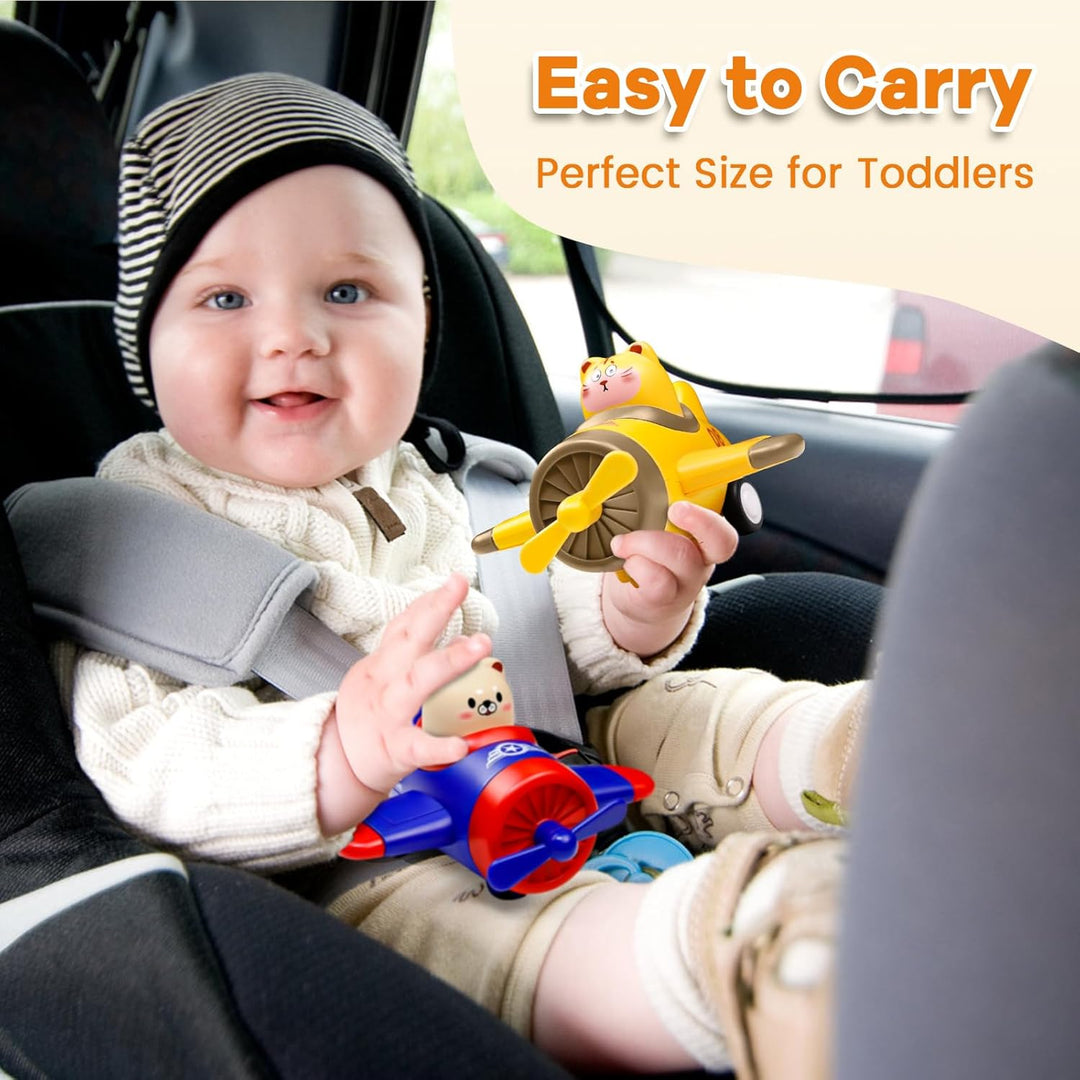 Juguetes de avión Press and Go para niños pequeños de 1 a