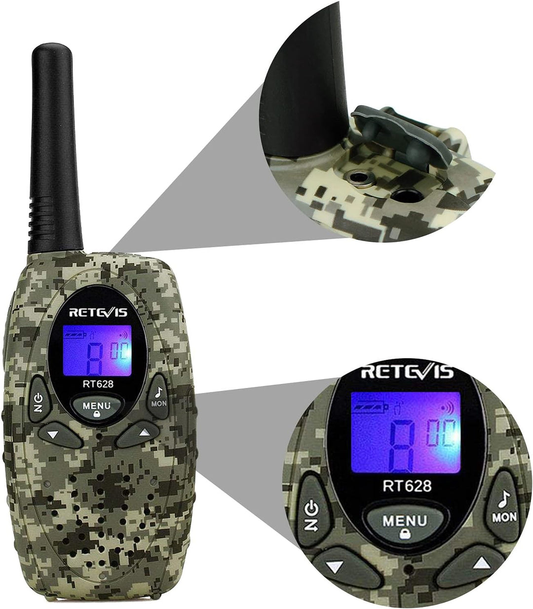Retevis RT628 Walkie Talkies para niños, juguetes militares para ni...