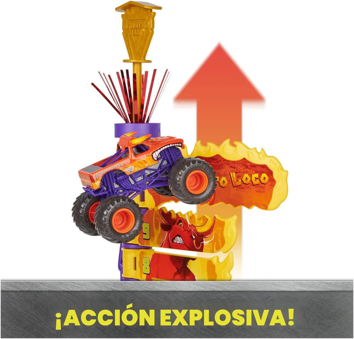 Monster Jam El Toro Loco Big Air Challenge Playset con camión monst...