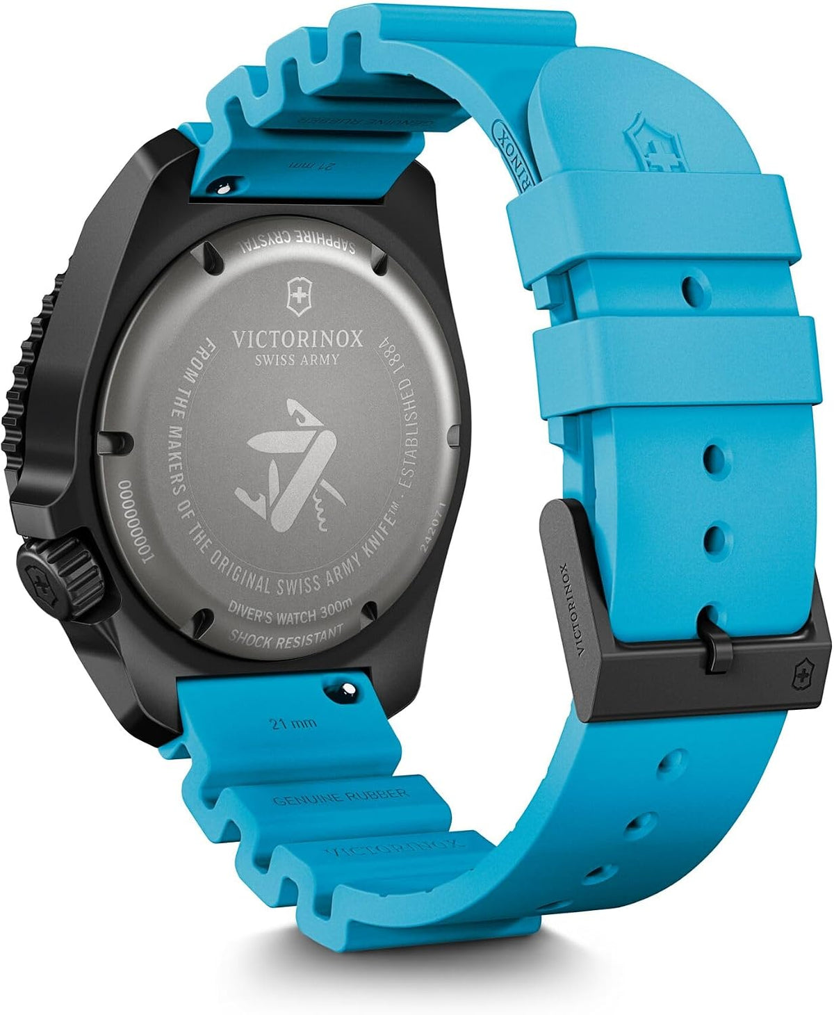 Victorinox Reloj Dive Pro Automático Negro Titanio Azul Correa De Caucho 1.693 in - 242071