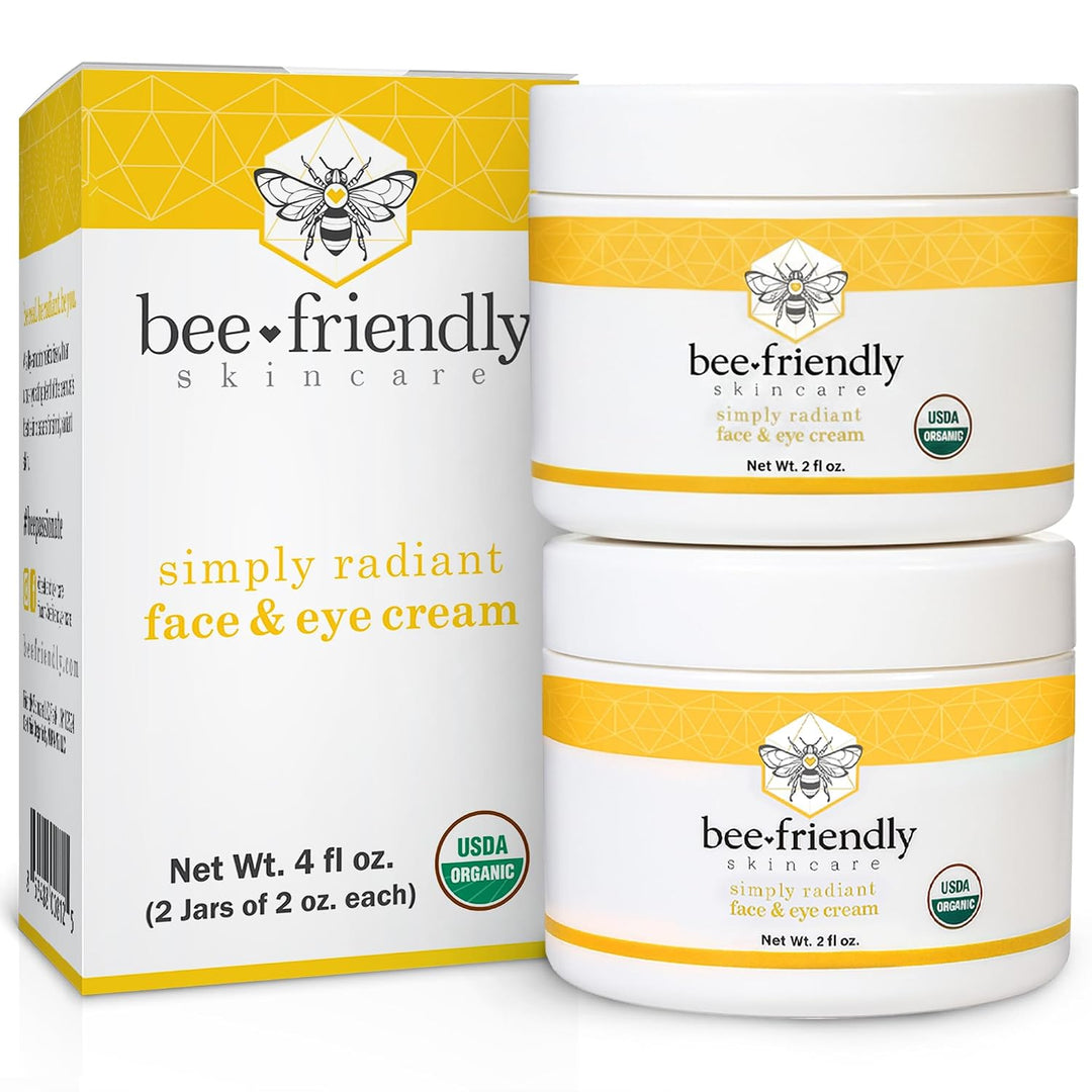 Crema orgánica para rostro y ojos BeeFriendly, humectante facial ce...