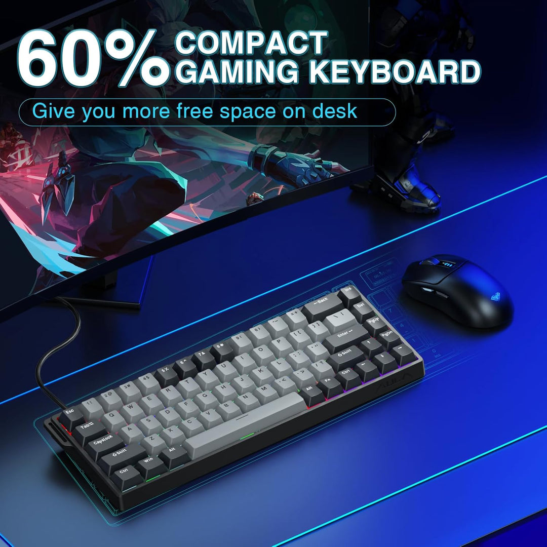 AULA WIN68 HE PRO - Teclado para Juegos con Efecto Hall y Interrupt...