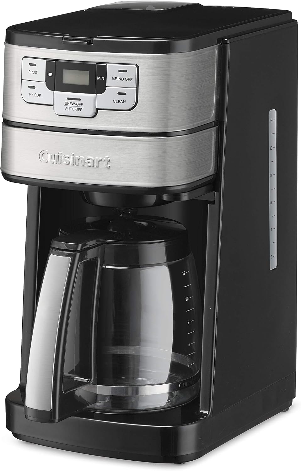 Cuisinart Cafetera automática de 12 tazas con molinillo de cuchilla, jarra