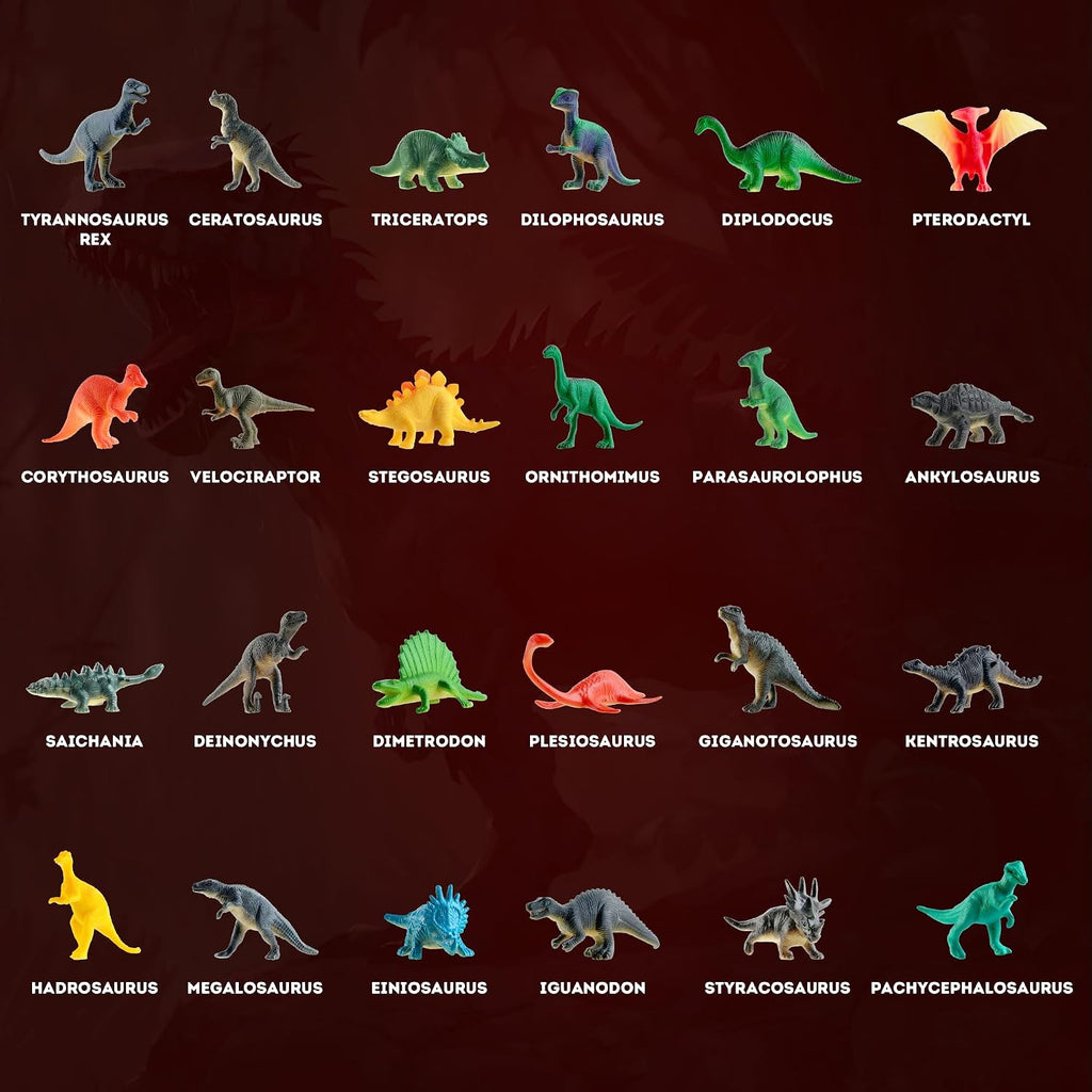 Gamerside Kit de excavación de 24 huevos de dinosaurio, juguetes de