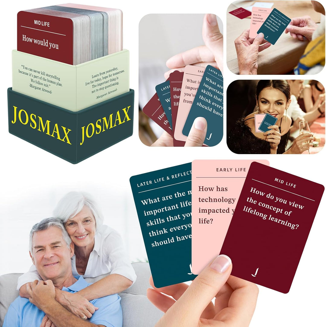 JOSMAX 150 tarjetas de entrevista de historia de vida