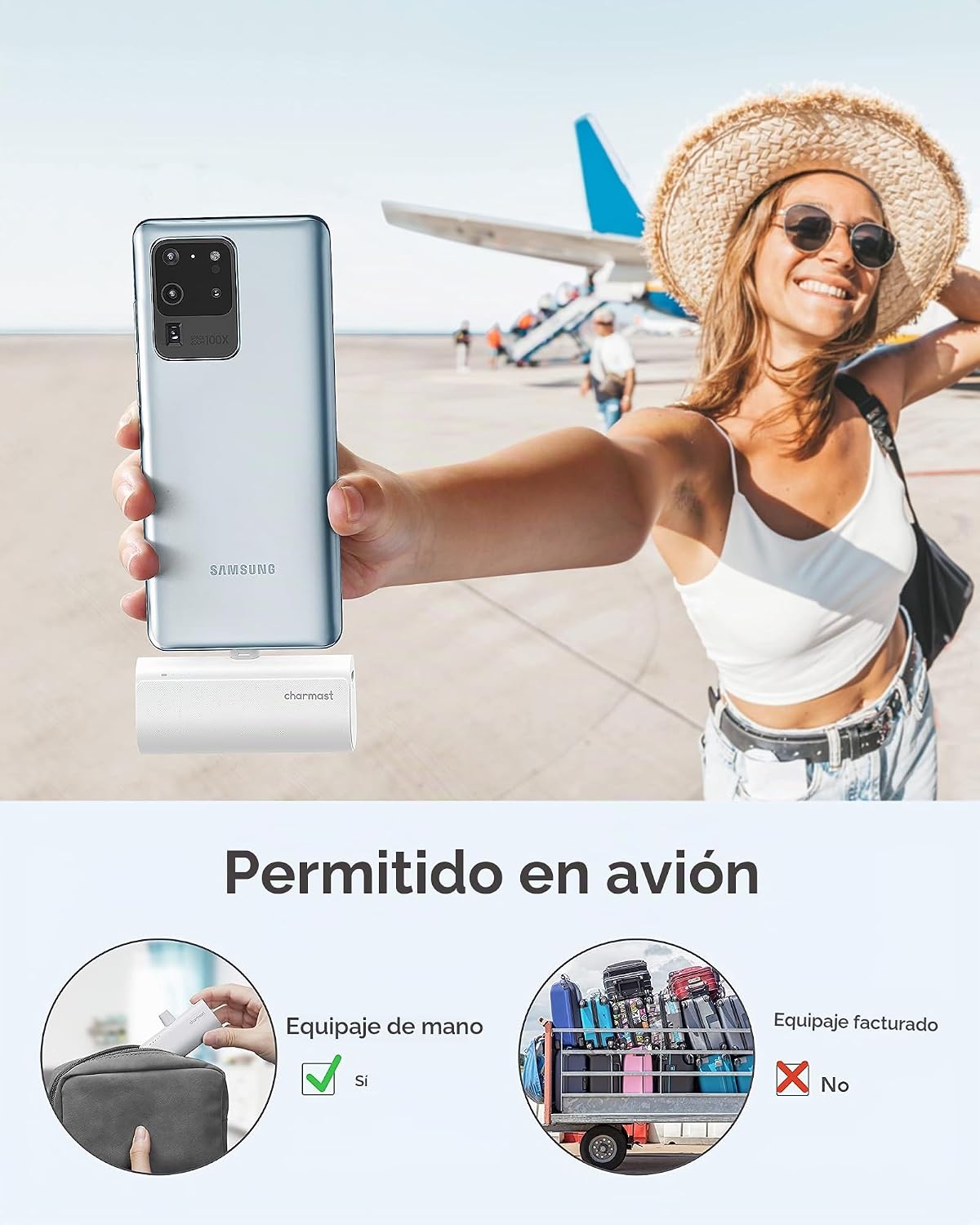 Cargador portátil charmast USB C para iPhone 17\/16\/15, paquete de...