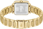 Lacoste. 12.12 Leap Reloj de cuarzo para mujer - 3 manecillas - Caja con forma cuadrada - Esfera espejada - Brazalete de eslabones - Reloj sofisticado - Regalo para ella - 26 mm