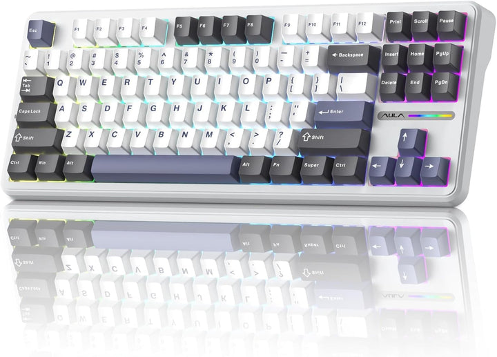 Aula F87 Pro Gaming Keyboard, Tri-Mode BT5.0\/2.4GHz\/USB-C Hot-Swa...