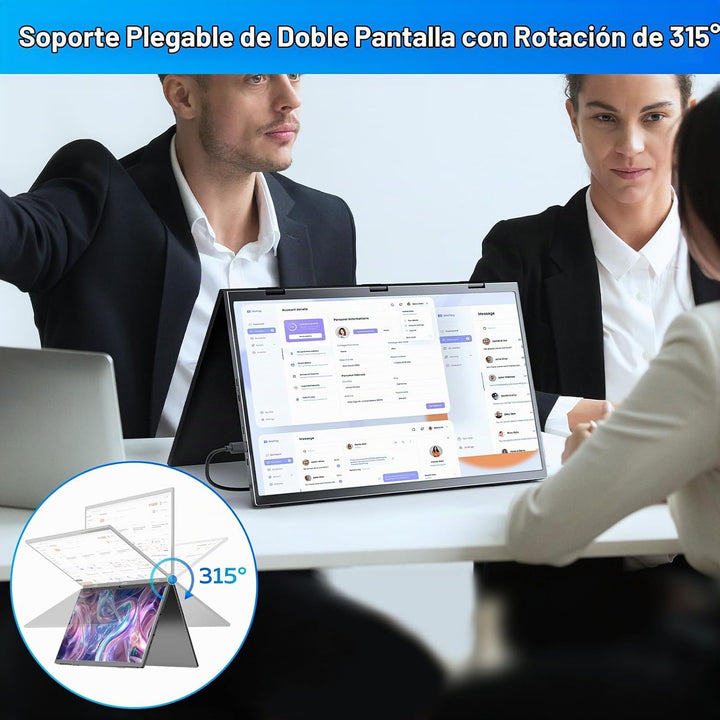 COOLHOOD Monitor portátil de 18.5 pulgadas para laptop, 1080P FHD 1...