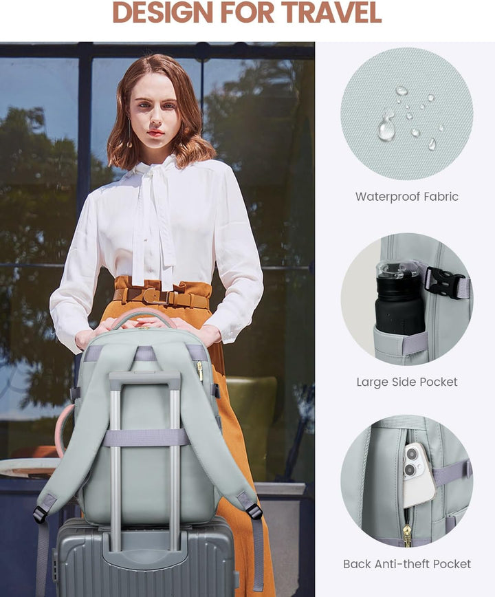 LOVEVOOK Mochila de viaje de 50 L para mujer, aprobada para vuelo,...