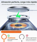 TORRAS Funda magnética a prueba de golpes para iPhone 17 Pro, azul, control