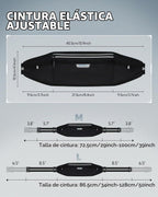 WATERFLY Cinturón para correr Slim transpirable con espalda acolchada y 4 bolsillos para corredor