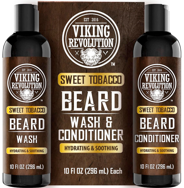 Viking Revolution Set de lavado y acondicionador para barba - Tabac...