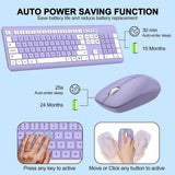 Combo de teclado y mouse inalámbricos, teclado silencioso de tamaño...