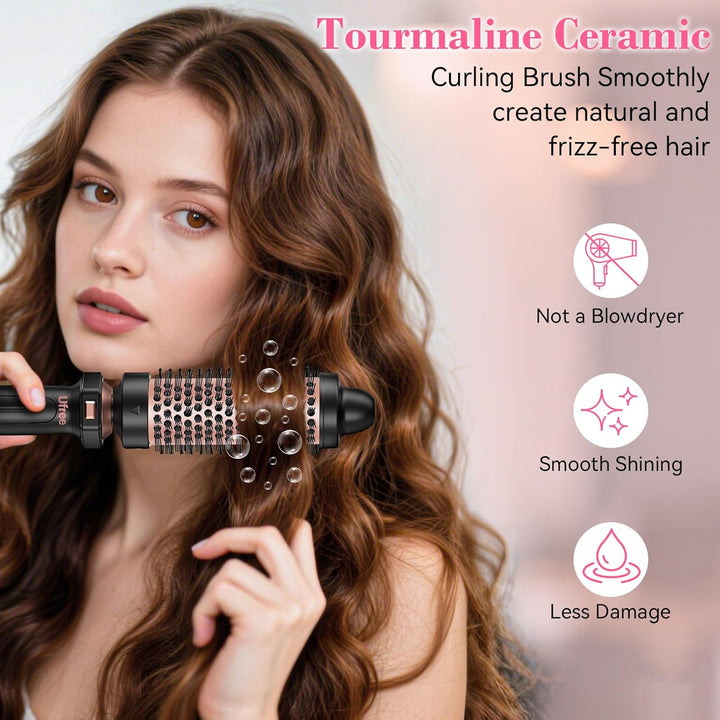 Set Ufree 7 en 1, rizador de pelo con barriles cerámicos intercambi...