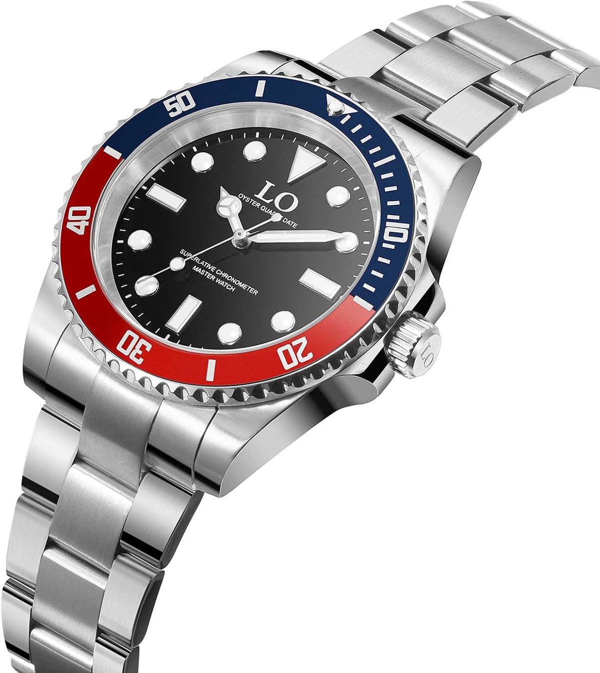 LO Reloj Oyster para hombre, cronógrafo analógico, de cuarzo, acero inoxidable, impermeable, cristal de zafiro, regalo de lujo, simple y casual