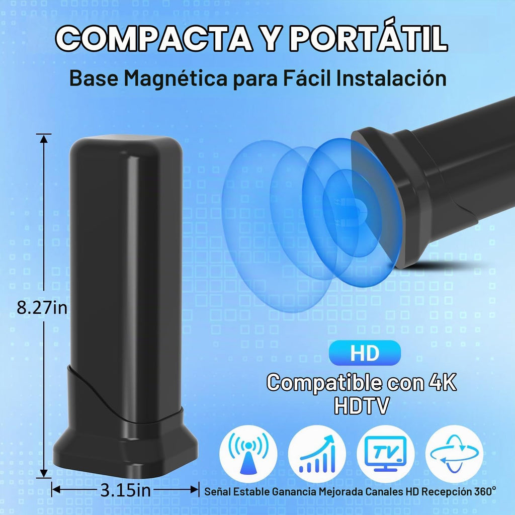 Antena de TV para Smart TV para interiores, antena de TV digital 2026 para