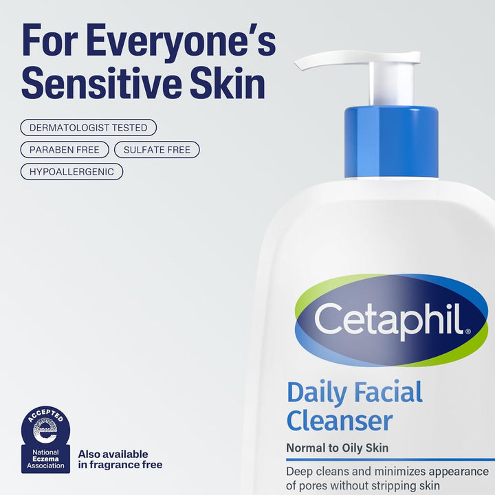 Cetaphil Lavado Facial, Limpiador Facial Diario para Piel Sensible,...