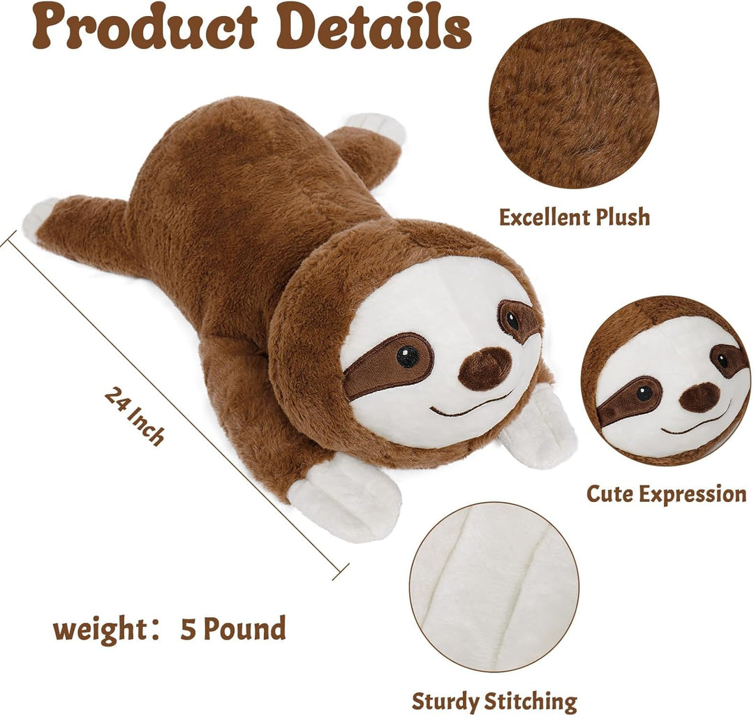 Animales de peluche con peso de perezoso de 5 libras - Peluches con...