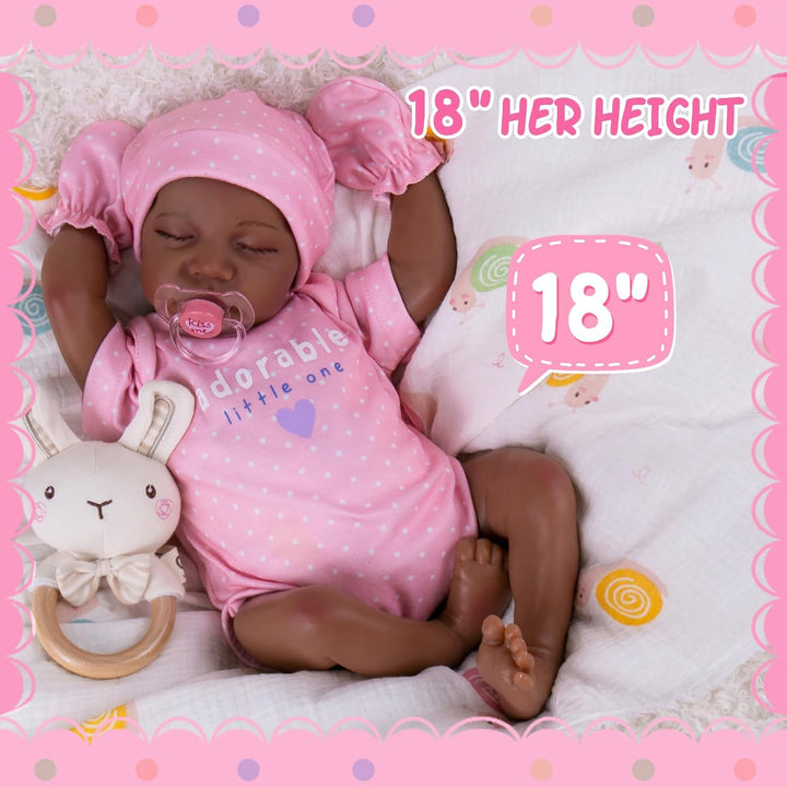 Aori Muñecas realistas Reborn bebé negro - Muñecas de recién nacida...