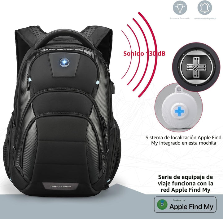 Mochila de diseño Swissdigital Circuit para hombres, Grande, Moderno