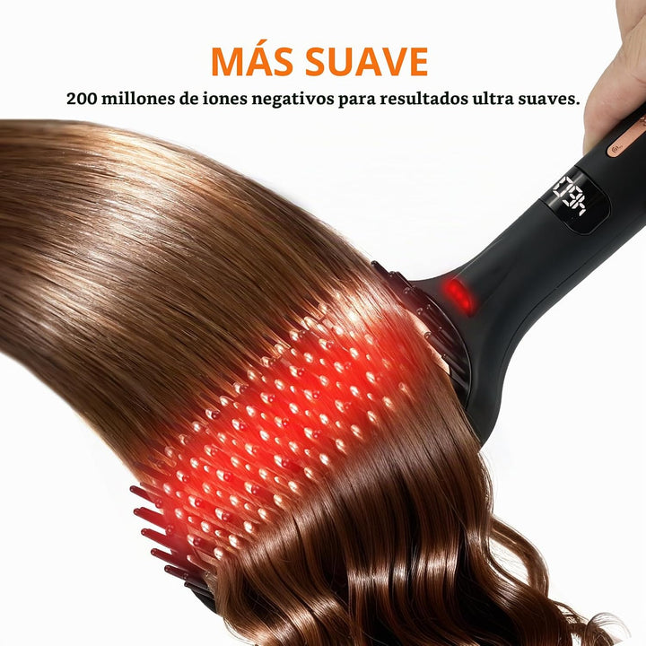 Cepillo alisador de pelo, peine grande con calefacción para alisar...