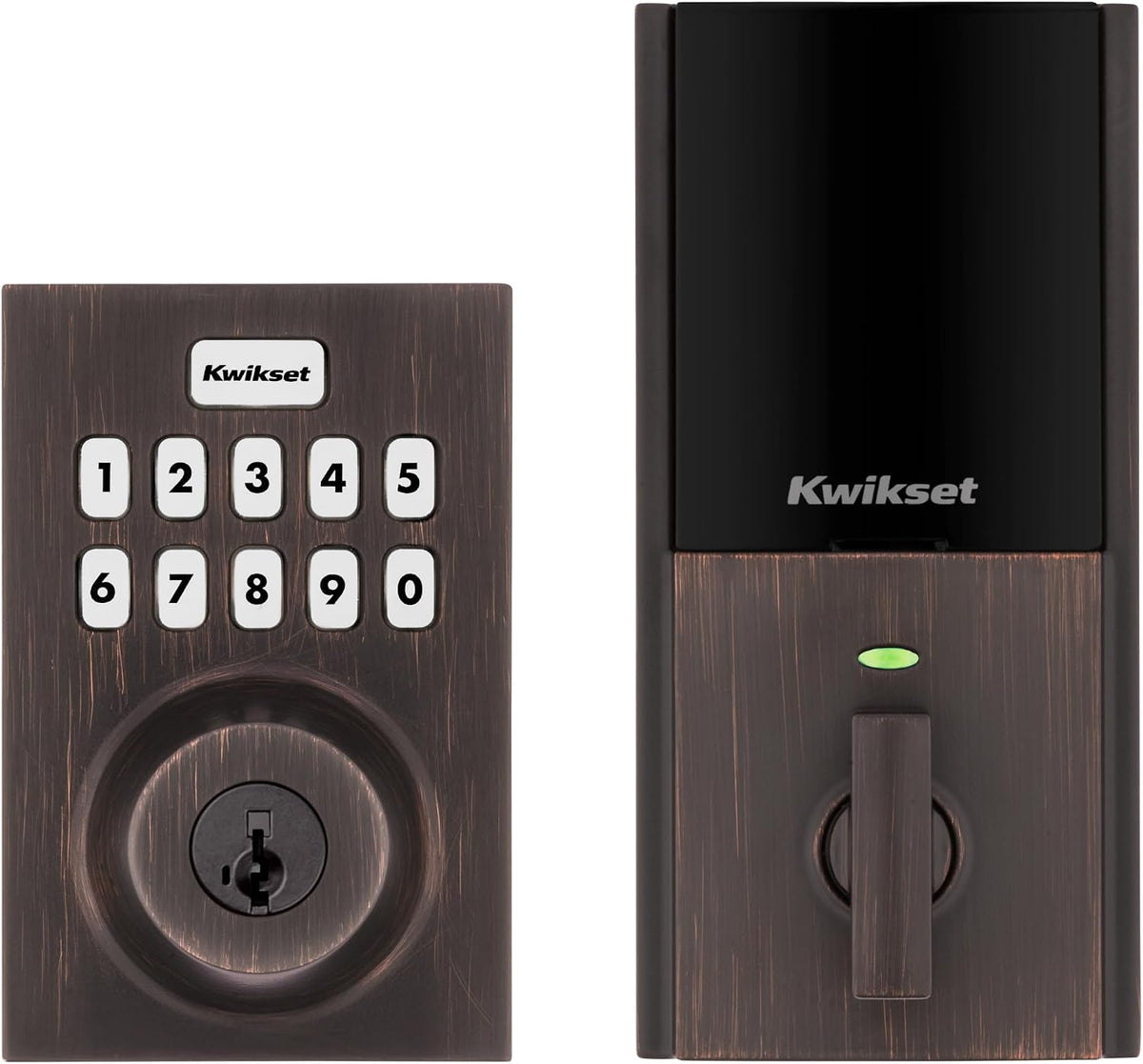 Kwikset HomeConnect 620 Z-Wave con teclado inteligente de largo alcance, cerradura sin llave conveniente, códigos de usuario personalizables, compatible con Ring Alarm, se requiere Hub, se vende por