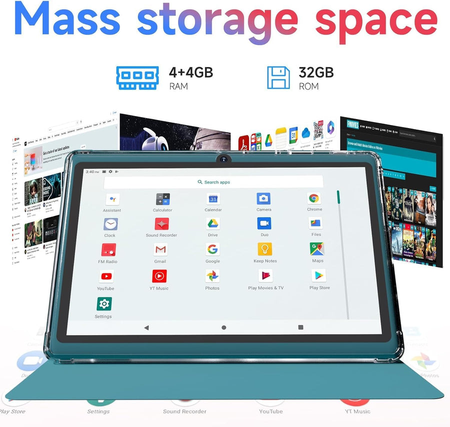 CUPEISI Tableta Android con funda, tableta de 7 pulgadas, 8 GB de R...