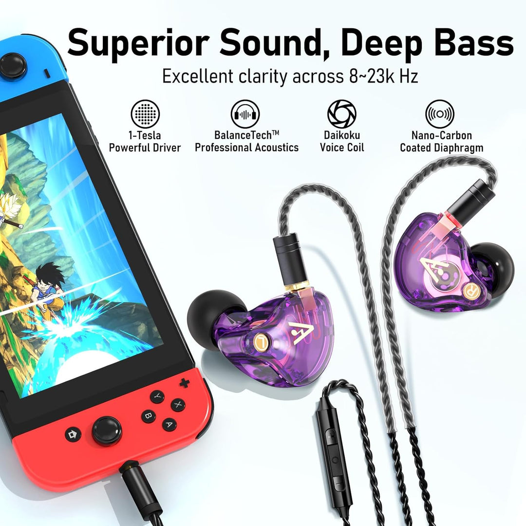 Audiovance Vibes 202M - Auriculares con cable con monitor de oído H...