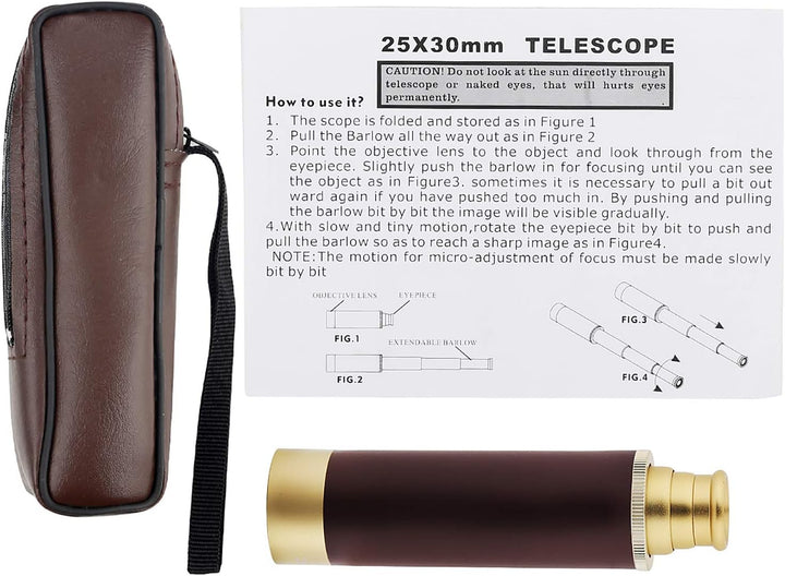 Telescopio de latón Spyglass monocular impermeable