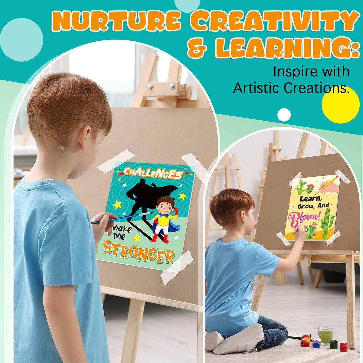 Ctosree - 12 lienzos predibujados para pintar niños de 8 x 10 pulgadas
