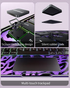Funda de teclado Bluetooth inalámbrica de 360 ° para iPad Air de 13