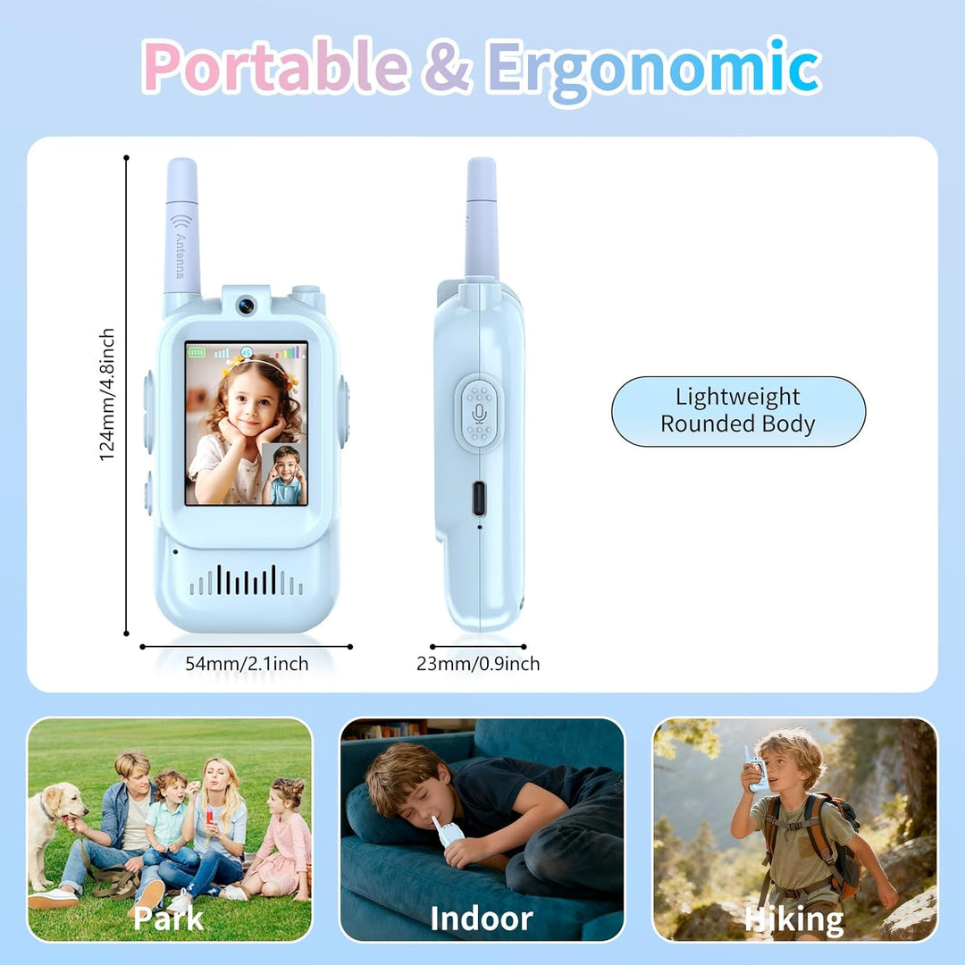 Walkie Talkies para niños, paquete de 2 walkie talkies de video con...