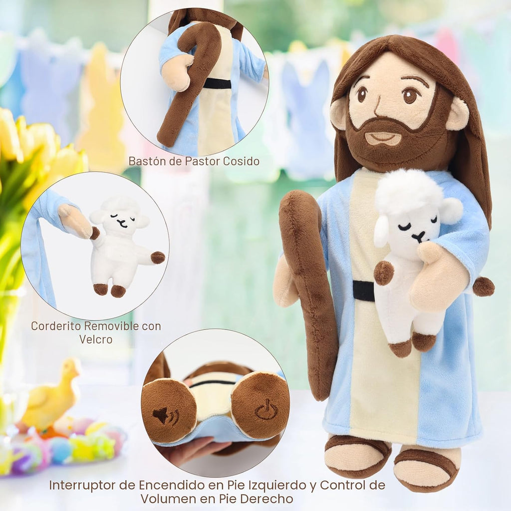 Muñeco de peluche Good Shepherd Jesus - Juguete de peluche de cordero que
