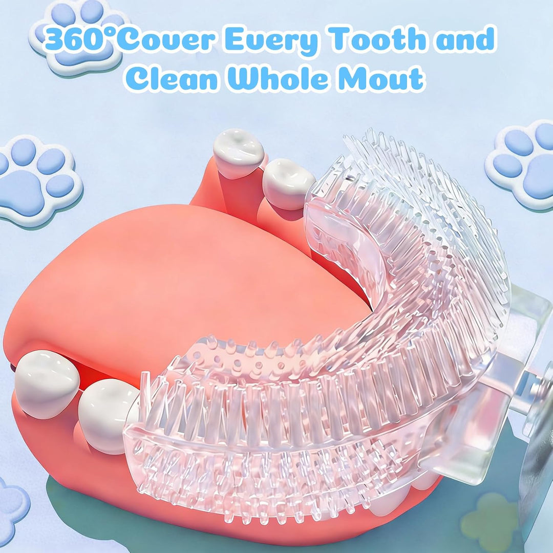 KAQINWX Cepillo de dientes eléctrico en forma de U para niños de 2...